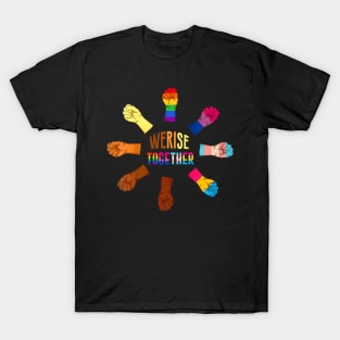 Pride Social Justice Equality Ally  Together LGBT-Q T-Shirt